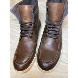 Robert Wayne‎ Boots Men's 9.5 D Dawson Dark Brown Casual Leather Lace-Up Ankle